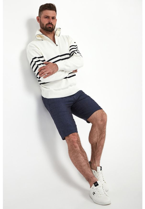 PAUL & SHARK - Bermudy męskie lniane PAUL&SHARK. Materiał: len