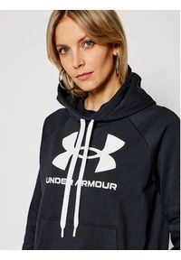 Under Armour Bluza Ua Rival Fleece Logo 1356318 Czarny Loose Fit. Kolor: czarny. Materiał: bawełna