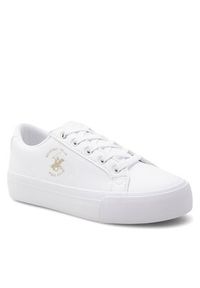 Beverly Hills Polo Club Sneakersy BHPC040W Biały. Kolor: biały. Materiał: skóra #7