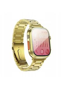 Smartwatch Hoco 1,96" TFT z funkcją rozmowy Y12 Ultra titanium złoty [EOL]. Rodzaj zegarka: smartwatch. Kolor: złoty