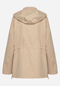 Born2be - Beżowa Kurtka Parka z Odpinanym Kapturem i Ozdobnymi Suwakami Velotia. Okazja: na co dzień. Kolor: beżowy. Materiał: koronka, jeans. Długość rękawa: długi rękaw. Długość: długie. Wzór: koronka. Styl: klasyczny, casual, elegancki #5