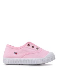 TOMMY HILFIGER - Tommy Hilfiger Trampki Low Cut Easy T1A9-32674-0890 S Różowy. Kolor: różowy. Materiał: materiał