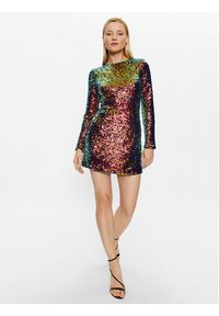 Glamorous Sukienka koktajlowa TM0674 Kolorowy Slim Fit. Materiał: syntetyk. Wzór: kolorowy. Styl: wizytowy #4
