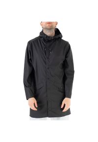 Kurtka Rains Long Jacket 12020-01 - czarna. Kolor: czarny. Materiał: poliester, materiał. Długość: długie. Sport: kolarstwo #1