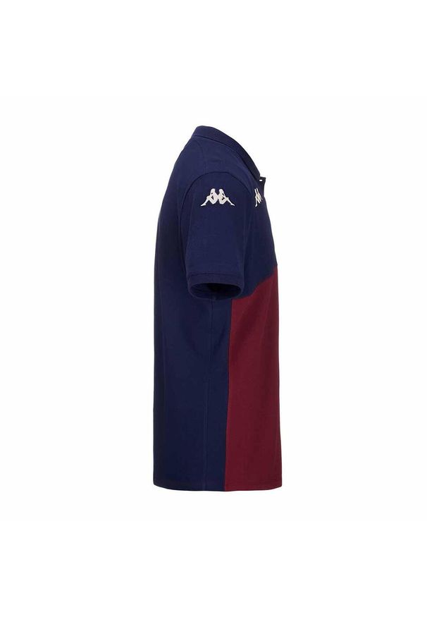 Kappa - Polo Union Bordeaux-Bègles Angatem 8 2024/25. Typ kołnierza: polo. Kolor: niebieski, wielokolorowy, brązowy
