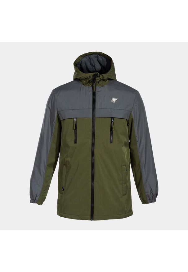 Kurtka anorak przeciwdeszczowa męska Joma Explorer z kapturem polarowa podszewka. Typ kołnierza: kaptur. Kolor: zielony. Materiał: polar. Sport: turystyka piesza