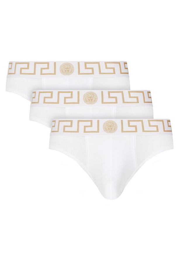 VERSACE - Versace Komplet 3 par slipów AU10327 Biały. Kolor: biały. Materiał: bawełna