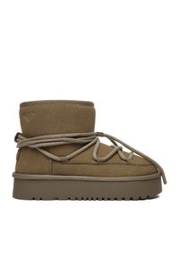 Roxy Śniegowce CEO-HDR2503-3 Khaki. Kolor: brązowy. Materiał: materiał