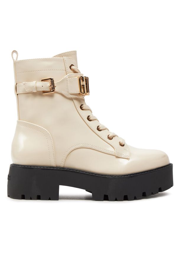 Guess Trzewiki Vaires FLTSOM PAT10 Beżowy. Kolor: beżowy. Materiał: skóra