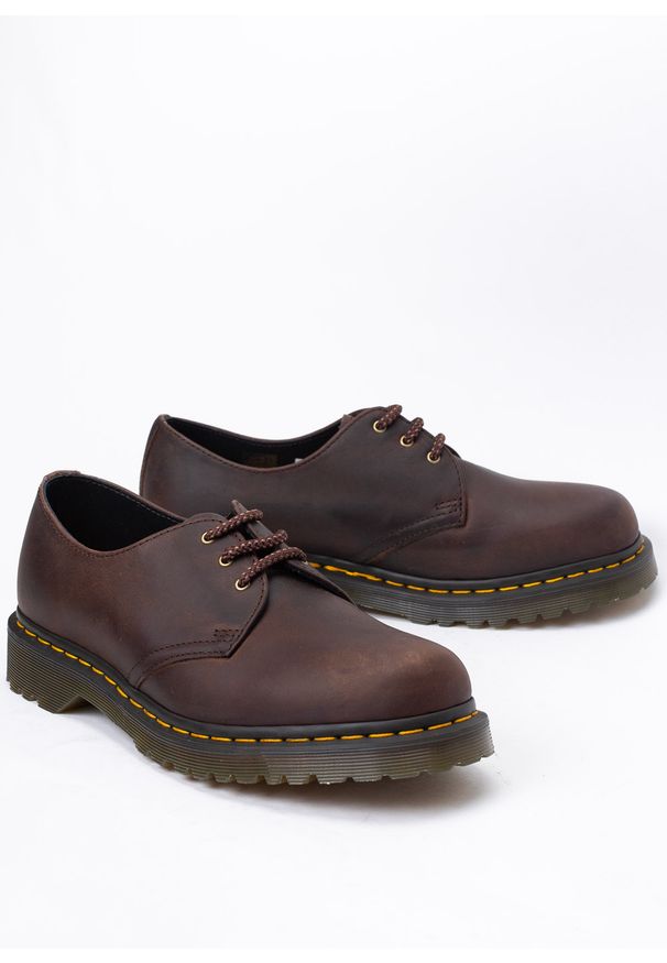 Dr. Martens - Półbuty męskie DR. MARTENS 1461. Okazja: do pracy, na spacer, na co dzień. Kolor: brązowy. Styl: casual