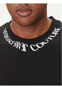 Versace Jeans Couture T-Shirt 79GAHP03 CJ01P Czarny Regular Fit. Kolor: czarny. Materiał: bawełna