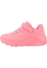 skechers - Buty do chodzenia dla dzieci Skechers Uno Lite. Kolor: różowy. Materiał: syntetyk, materiał. Szerokość cholewki: normalna. Sport: turystyka piesza