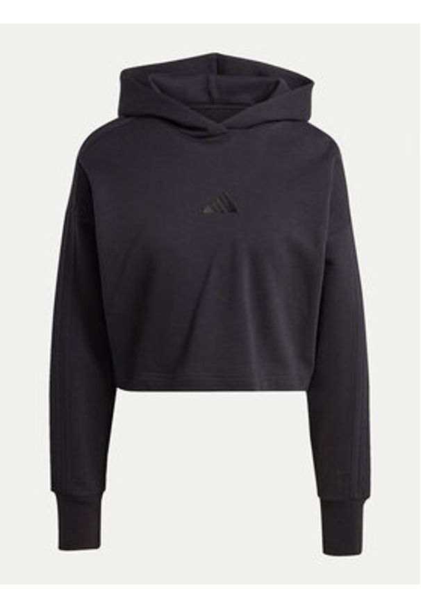 Adidas - adidas Bluza ALL SZN French Terry 3-Stripes JI9104 Czarny Regular Fit. Kolor: czarny. Materiał: bawełna