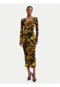 Versace Jeans Couture Sukienka codzienna 79HAO920 JS500 Czarny Slim Fit. Okazja: na co dzień. Kolor: czarny. Materiał: wiskoza. Typ sukienki: proste. Styl: casual