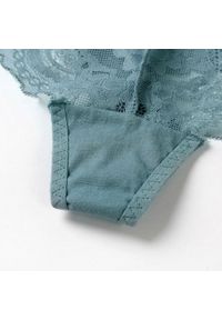 Intica - Komplet koronkowy z fiszbinami i szerszymi ramiączkami Hannakaisa. Kolor: niebieski. Materiał: koronka #4