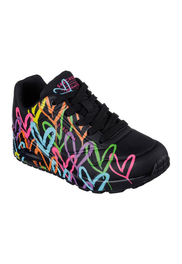 skechers - Buty damskie SKECHERS JGoldcrown Uno Highlight Love. Kolor: czarny