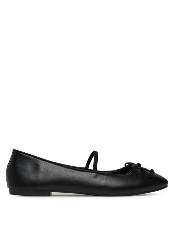 DeeZee Baleriny 9-830-A Czarny. Kolor: czarny. Materiał: skóra