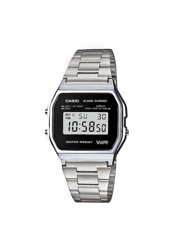 Zegarek Casio. Kolor: srebrny. Styl: vintage