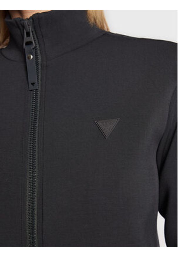 Guess Bluza New Allie Scuba V2YQ17 K7UW2 Czarny Regular Fit. Kolor: czarny. Materiał: wiskoza