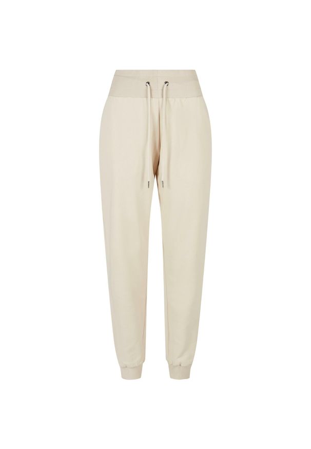 Damski kombinezon do joggingu z wysokim stanem Urban Classics Organic GT. Stan: podwyższony. Kolor: biały. Materiał: dresówka, materiał. Długość: długie. Sport: bieganie