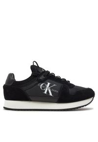 Calvin Klein Jeans Sneakersy Runner Sock Laceup Ny-Lth W YW0YW00840 Czarny. Kolor: czarny. Materiał: zamsz, skóra #1