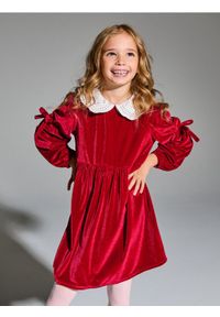 Sinsay - Elegancka sukienka babydoll z motywem świątecznym - bordowy. Kolor: czerwony. Styl: wizytowy, elegancki #1