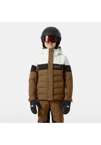 Dziecięca kurtka puchowa Helly Hansen Awe. Kolor: wielokolorowy, beżowy, brązowy. Materiał: puch. Sezon: zima. Sport: narciarstwo #1