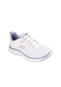 skechers - Buty damskie SKECHERS Flex Appeal 5.0 New Path. Kolor: biały. Model: Skechers Sport. Sport: turystyka piesza