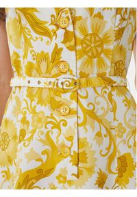 Luisa Spagnoli Sukienka letnia Piagge 542930 Żółty Regular Fit. Kolor: żółty. Materiał: bawełna. Sezon: lato #5