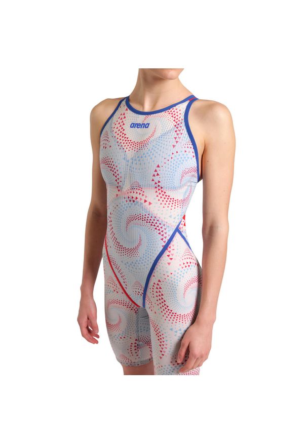 Arena - Strój Startowy damski Powerskin Primo Fireflow. Kolor: czerwony, niebieski, wielokolorowy, biały