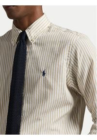 Polo Ralph Lauren Koszula 710B15595007 Beżowy jasny Custom Fit. Typ kołnierza: polo. Kolor: beżowy. Materiał: bawełna #5