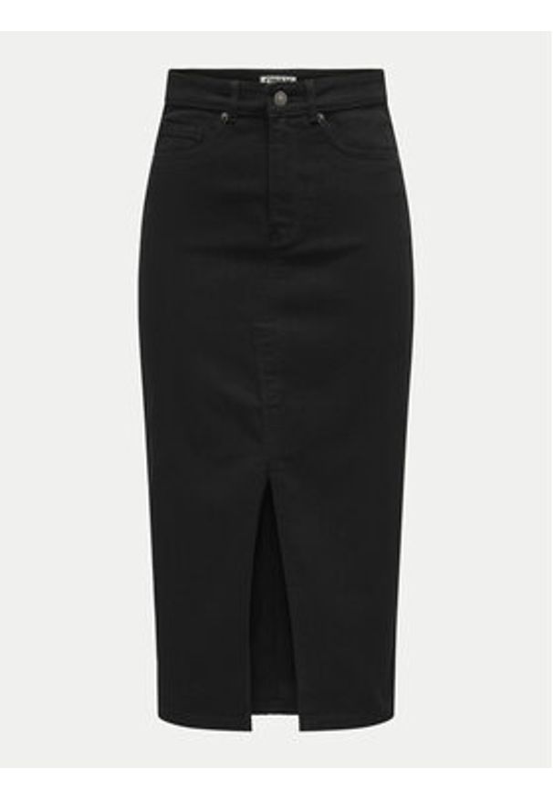 only - ONLY Spódnica jeansowa Siri 15324365 Czarny Regular Fit. Kolor: czarny. Materiał: bawełna