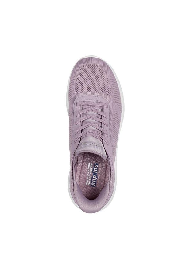 skechers - Damskie BOBS SQUAD CHAOS CURRENT MUSE Slip-On Lawenda. Zapięcie: bez zapięcia. Kolor: niebieski. Materiał: materiał. Model: Skechers Sport. Sport: turystyka piesza
