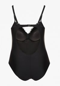 Born2be - Czarno-Beżowy Strój Kąpielowy Jednoczęściowy w Zwierzęce Printy Linoselle. Kolekcja: plus size. Kolor: czarny. Wzór: motyw zwierzęcy #3
