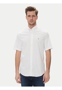 TOMMY HILFIGER - Tommy Hilfiger Koszula Performance MW0MW38663 Biały Regular Fit. Kolor: biały. Materiał: bawełna, syntetyk