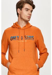 Only & Sons - Bluza. Okazja: na co dzień. Kolor: pomarańczowy. Wzór: nadruk. Styl: casual #3