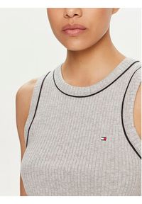 TOMMY HILFIGER - Tommy Hilfiger Top UW0UW05232 Szary Slim Fit. Kolor: szary. Materiał: bawełna #4