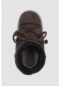 Inuikii Śniegowce Classic kolor brązowy 70101-007. Nosek buta: okrągły. Kolor: brązowy. Materiał: wełna, guma #4