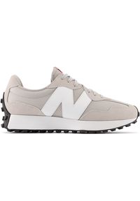 Buty męskie New Balance MS327CGW – beżowe. Okazja: na co dzień. Kolor: beżowy. Materiał: guma, syntetyk, zamsz, materiał, skóra. Szerokość cholewki: normalna