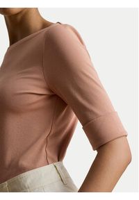 Lauren Ralph Lauren - LAUREN RALPH LAUREN T-Shirt Judy 200654963203 Różowy Regular Fit. Kolor: różowy. Materiał: bawełna #8