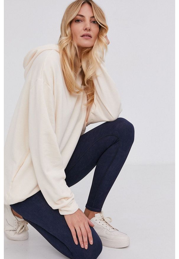 Answear Lab - Bluza. Typ kołnierza: kaptur. Kolor: beżowy. Materiał: dzianina. Długość rękawa: długi rękaw. Długość: długie. Styl: wakacyjny