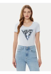 Guess T-Shirt W5RI00 J1314 Niebieski Regular Fit. Kolor: niebieski. Materiał: bawełna