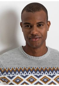 bonprix - Sweter w norweski wzór. Kolor: brązowy #2