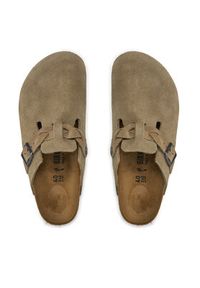 Birkenstock Klapki Boston Braided 1026694 Brązowy. Kolor: brązowy. Materiał: skóra #5