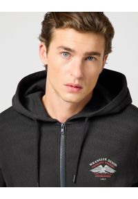 Wrangler - WRANGLER MĘSKA BLUZA WRANGLER GRAPHIC ZIP HOODIE FADED BLACK 112362888