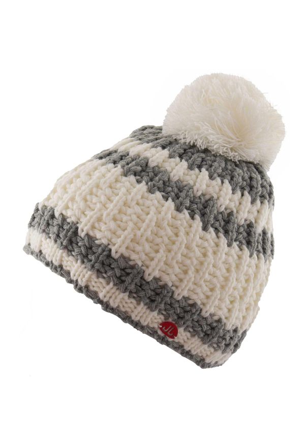 XTASY - Zimowy kapelusz dla dzieci z Pomponem Jam - Komfort i Styl. Kolor: biały. Materiał: poliester. Sezon: zima. Styl: elegancki