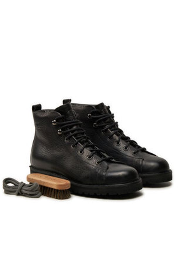 Fracap Trapery Explorer R300 Czarny. Kolor: czarny. Materiał: skóra