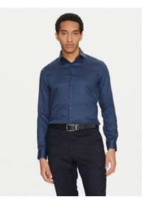 Calvin Klein Koszula K10K114316 Granatowy Slim Fit. Kolor: niebieski. Materiał: bawełna #1