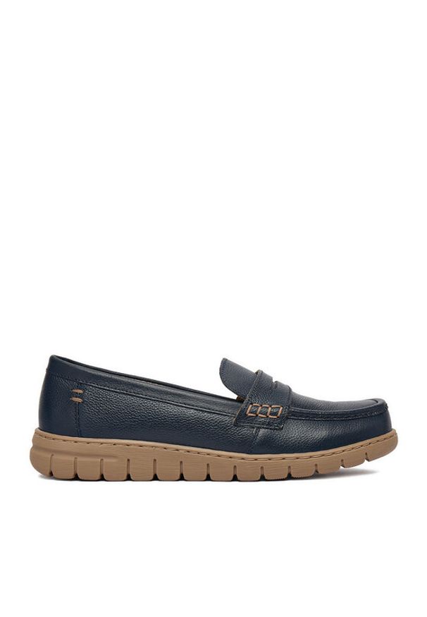 Go Soft Mokasyny CEO-WI23-GHANA-15 Granatowy. Kolor: niebieski. Materiał: skóra