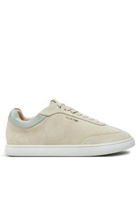 Calvin Klein Sneakersy Cupsole Lace Up - Sue HW0HW02436 Beżowy. Kolor: beżowy. Materiał: skóra, zamsz